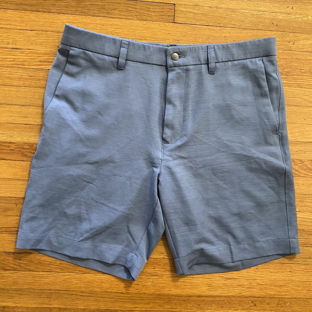 Callaway Shorts Mens 34 Blue Gray Golf Performance Stretch Flat Front Chino